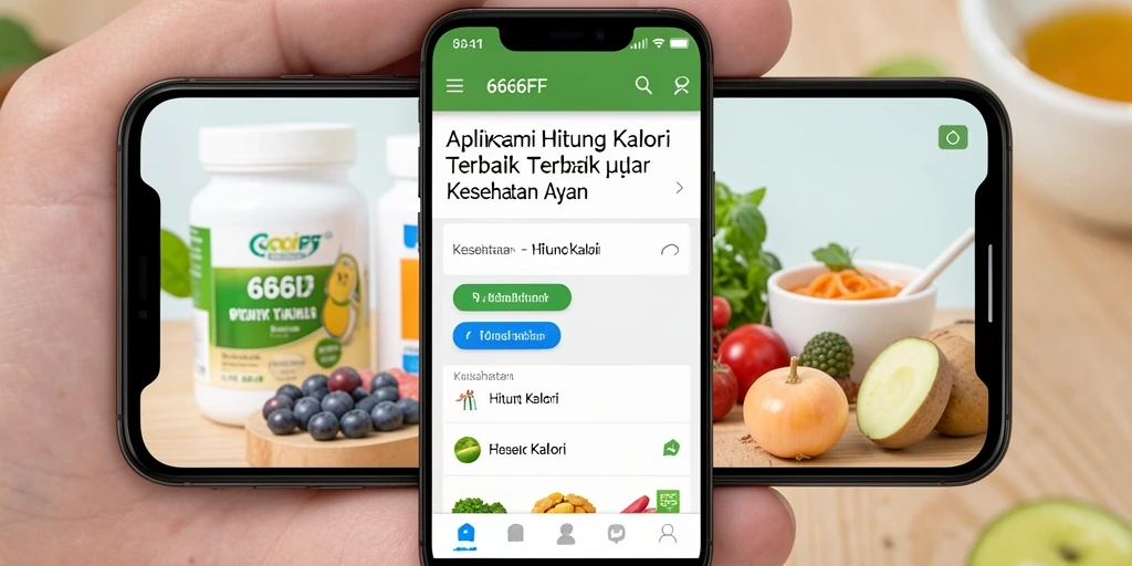 Antarmuka pengguna 666FF yang sederhana untuk menghitung kalori.