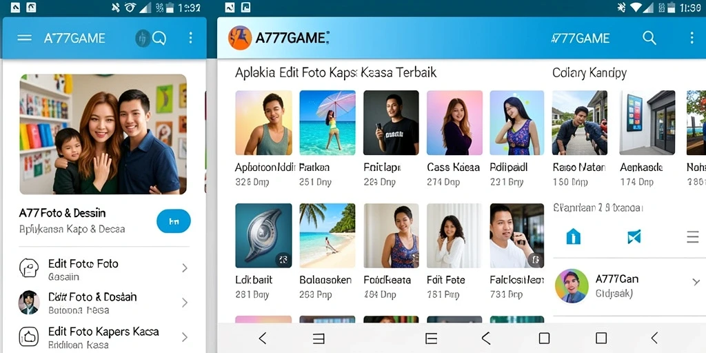 Tampilan antarmuka A777GAME dengan berbagai alat editing.