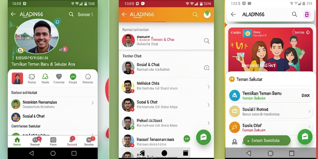 Tampilan antarmuka aplikasi Teman Sekitar yang user-friendly.