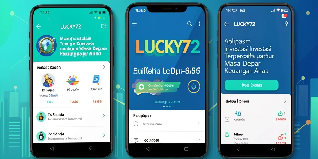 Antarmuka pengguna LUCKY72 menampilkan fungsi investasi yang komprehensif.