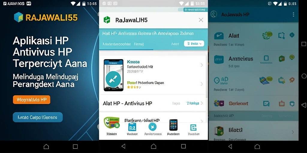 Tampilan antarmuka RAJAWALI55 yang intuitif untuk keamanan HP.
