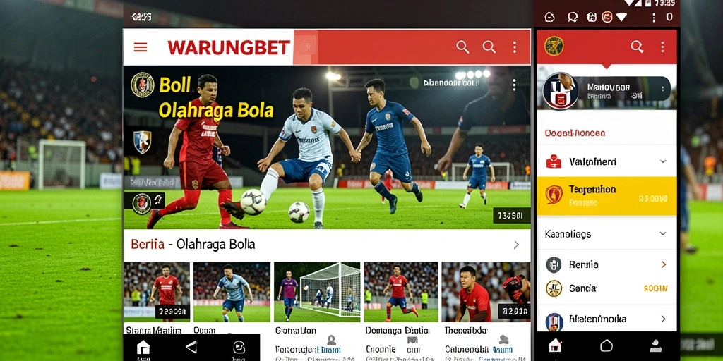 Tampilan antarmuka aplikasi WARUNGBET yang informatif dan menarik.