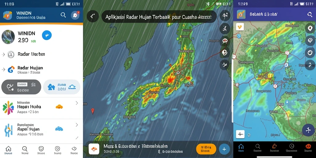 Tampilan antarmuka aplikasi WINIDN dengan fungsi Radar Hujan yang jelas.