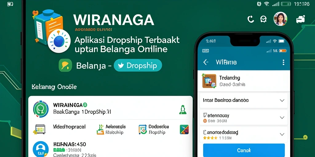 Antarmuka sederhana WIRANAGA yang memudahkan proses belanja.
